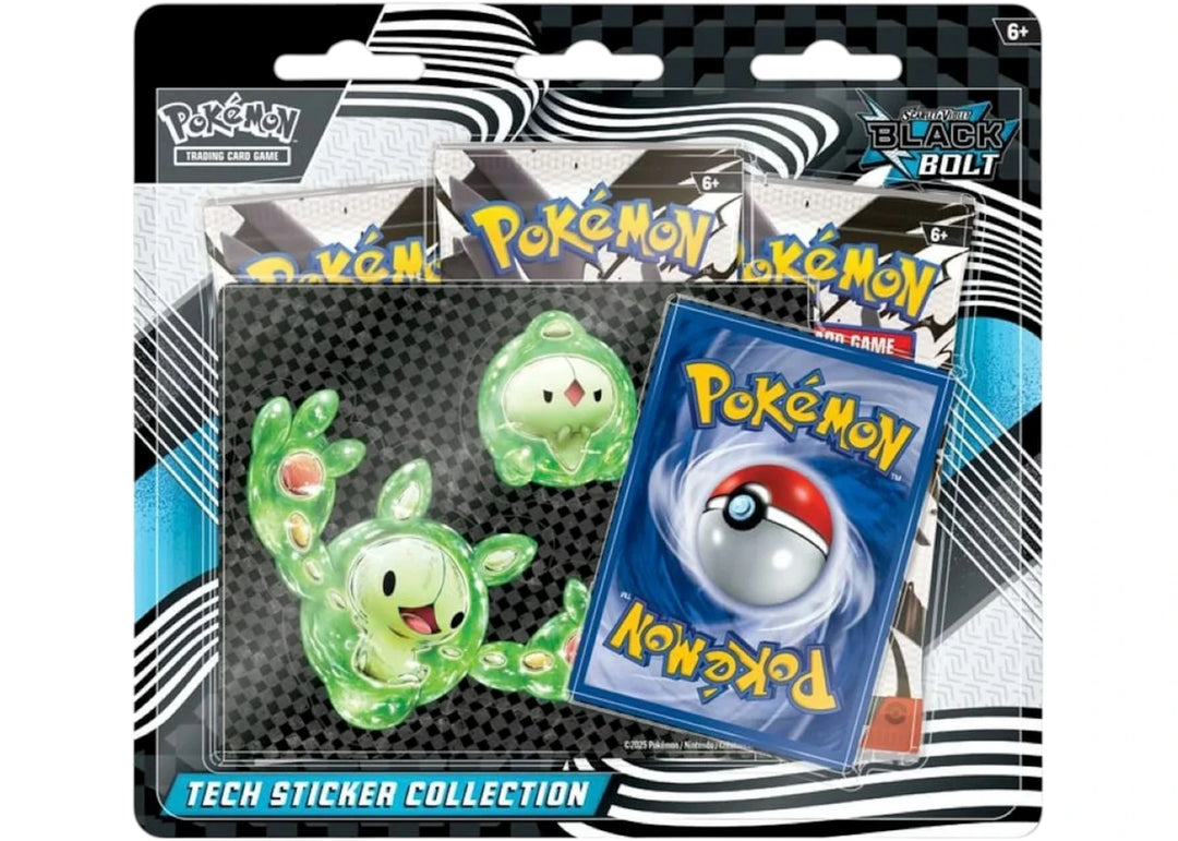 2025 Pokémon Scarlet & Violet Black Bolt Tech Sticker Collection Blister Pack