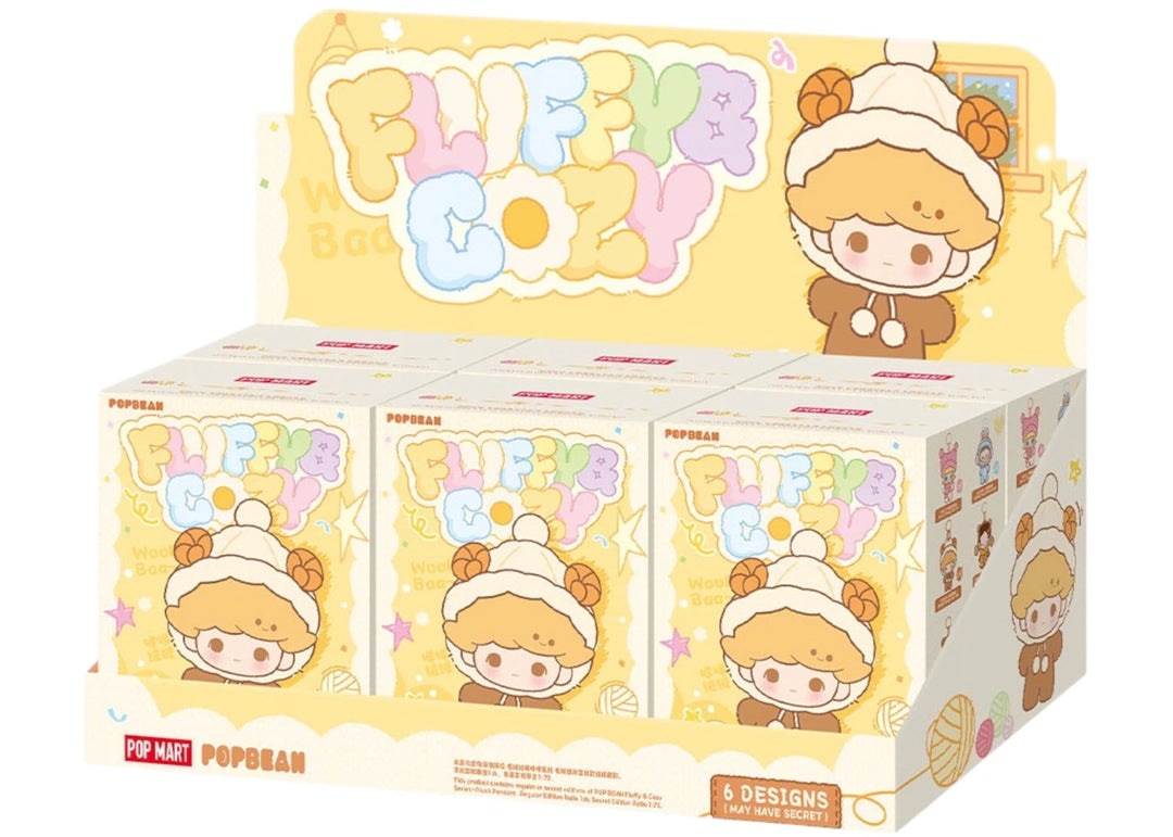 Pop Mart POP BEAN Fluffy &amp; Cozy Series Plush Pendant Sealed Case (6 Blind Box)