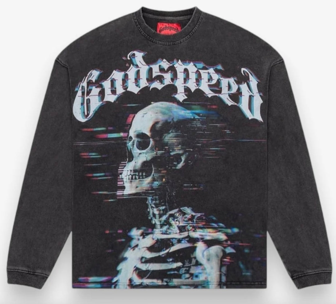 Godspeed Matrix Glitch L/S Black